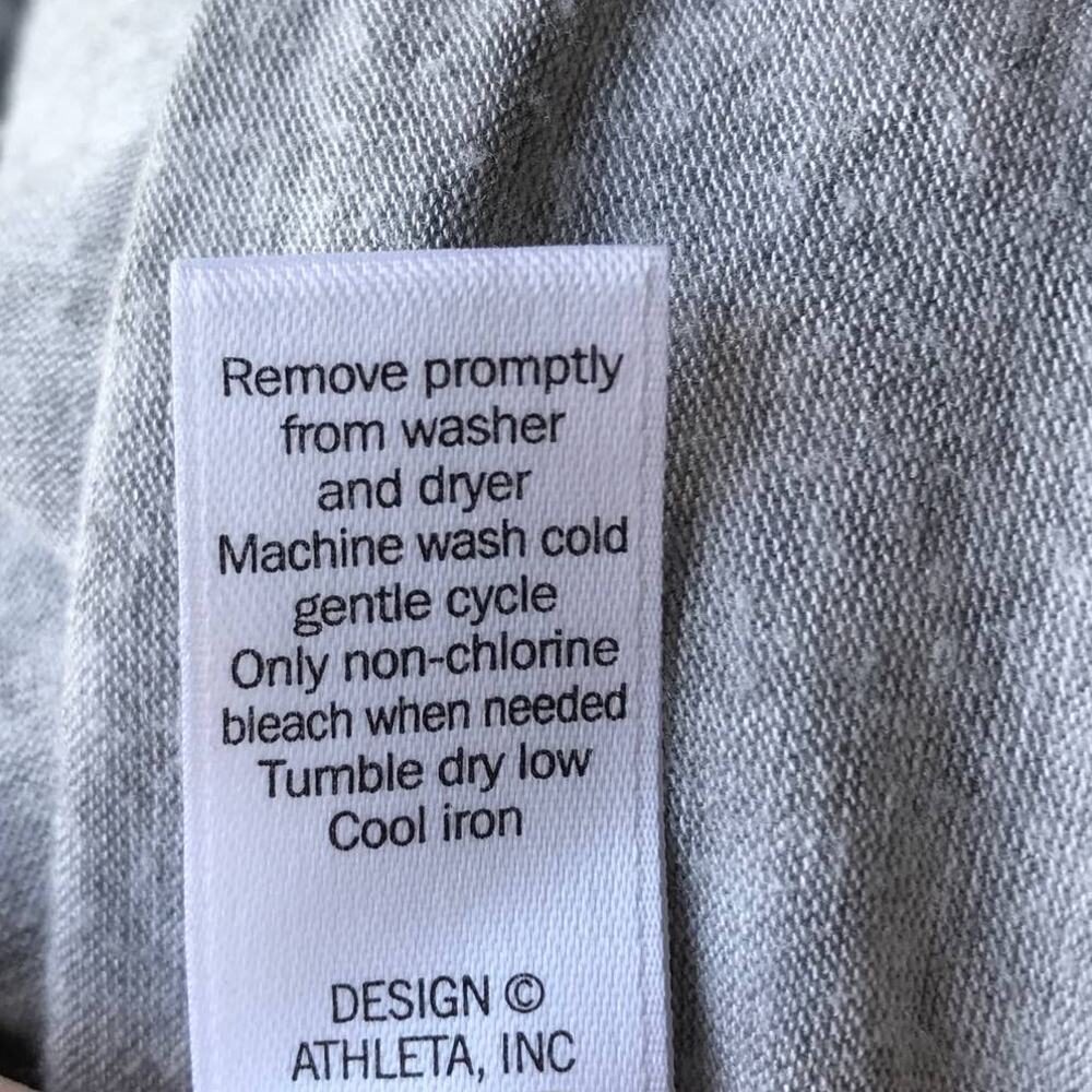 Athleta Two Tone Gray Short Sleeve T-Shirt - Picture 8 of 8